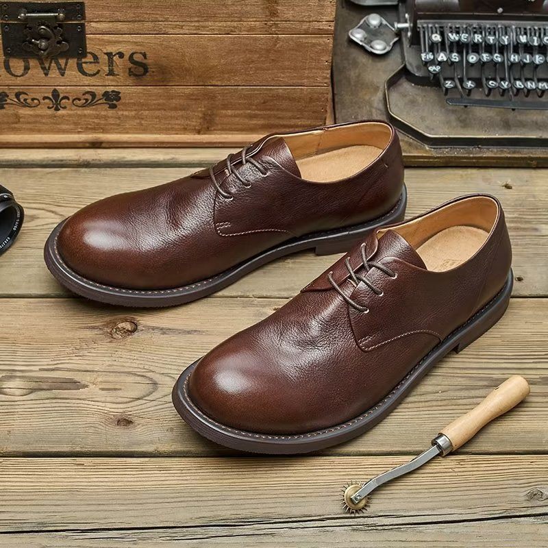 Ailadun Men Sneaker Sapatos Desportivos Casuais Masculinos - Café
