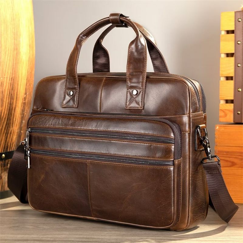 Bolsa Ombro Masculina Couro Jacaré Urbano - Preto