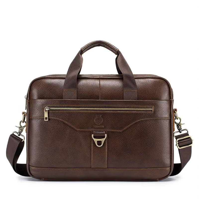 Bolsa Ombro Masculina Couro Metropolitan Prestige - Marrom