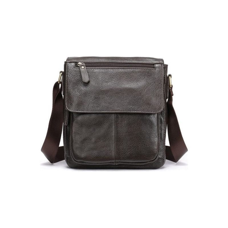 Bolsa Ombro Masculina Crossbody Couro - Café