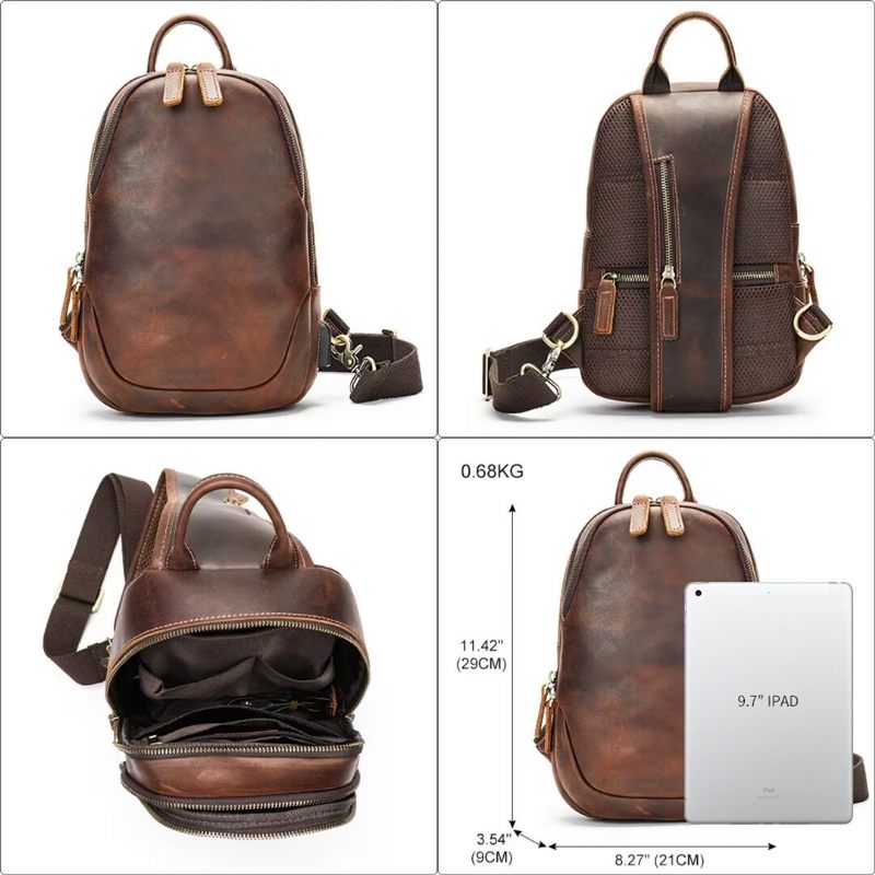 Bolsa Ombro Masculina Vanguard Visionary Alligator Tote - Café