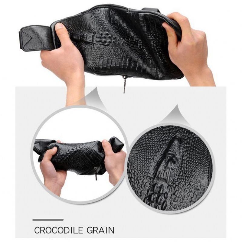 Bolsa Ombro Masculina Vintage Chique Mensageiro Couro - Preto