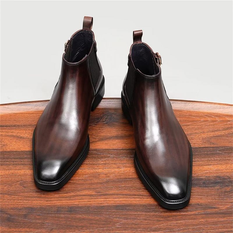 Botas Masculinas Lazer Chique Couro Botins - Café