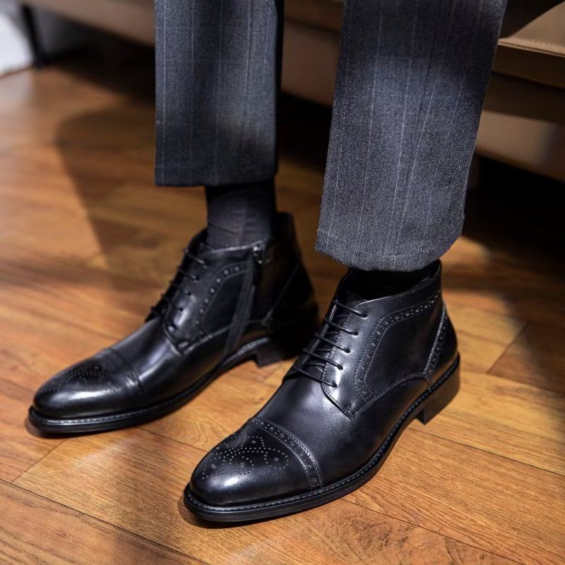 Botas Masculinas Sociais Elegantes - Preto