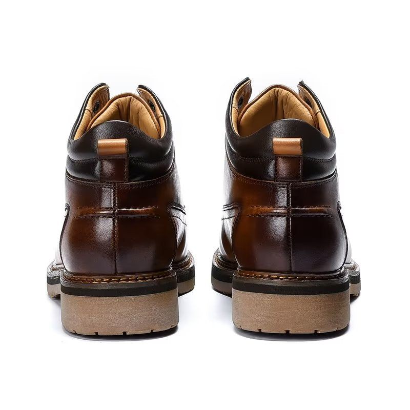 Botas Masculinas Sociais Opulentas Com Forro Pele - Café