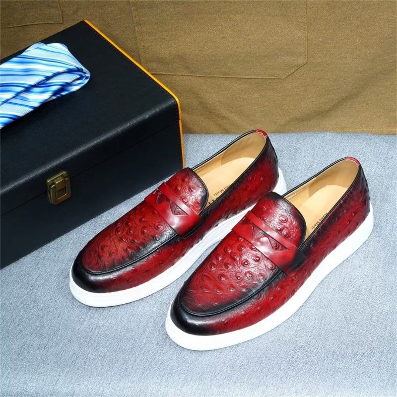 Calçados Casuais Masculinos Crocodilo Casuals - Vermelho