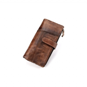 Carteiras Masculinas Luxo Vintage Couro Rfid Carteira Longa