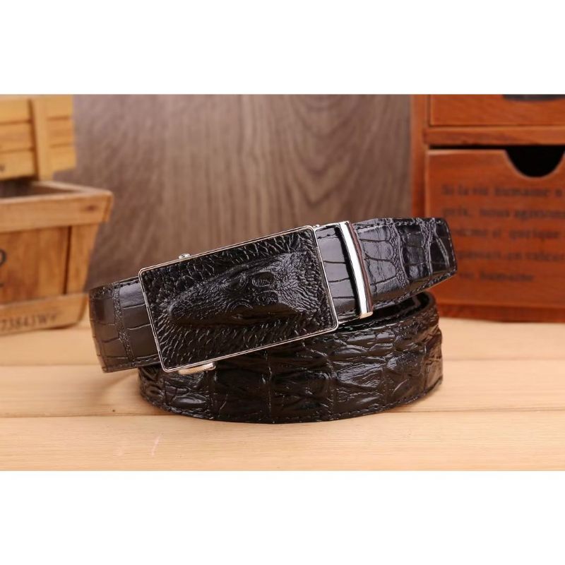 Cintos Masculinos Exóticos Patchwork Cinto Automático - Café