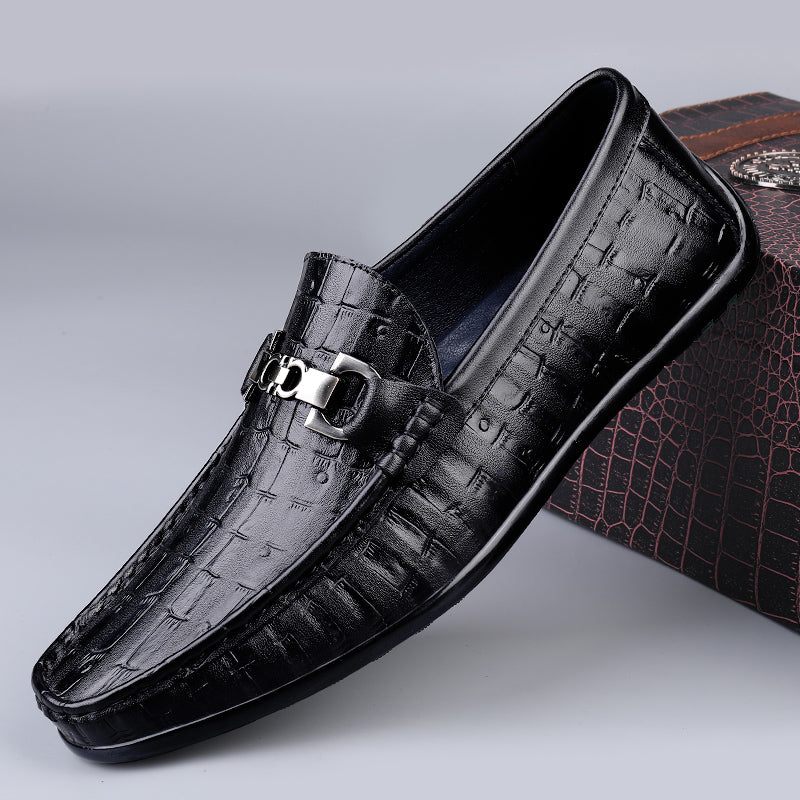 Mocassins Masculinos Modish Croctex Slip-on Driving - Preto 