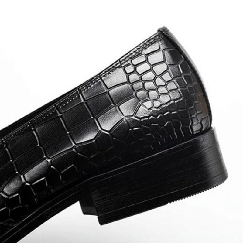 Mocassins Masculinos Vintage Com Borla Brogue - Preto