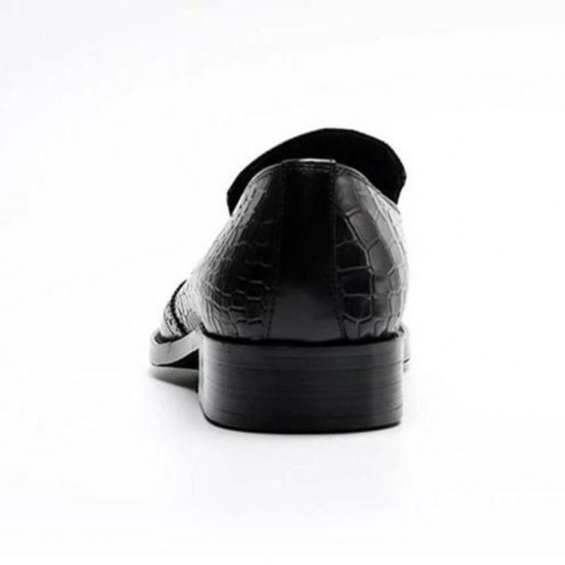 Mocassins Masculinos Vintage Com Borla Brogue - Preto