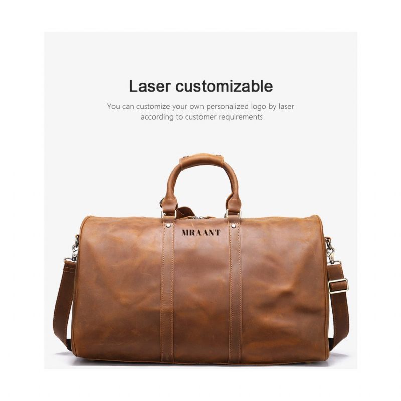 Pastas Masculinas Bolsa Viagem Couro Luxo - Marrom