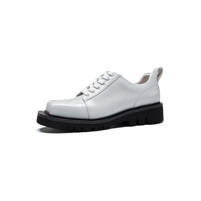 Sapatos Casuais Masculinos Couro Luxo Moda Casual - Branco