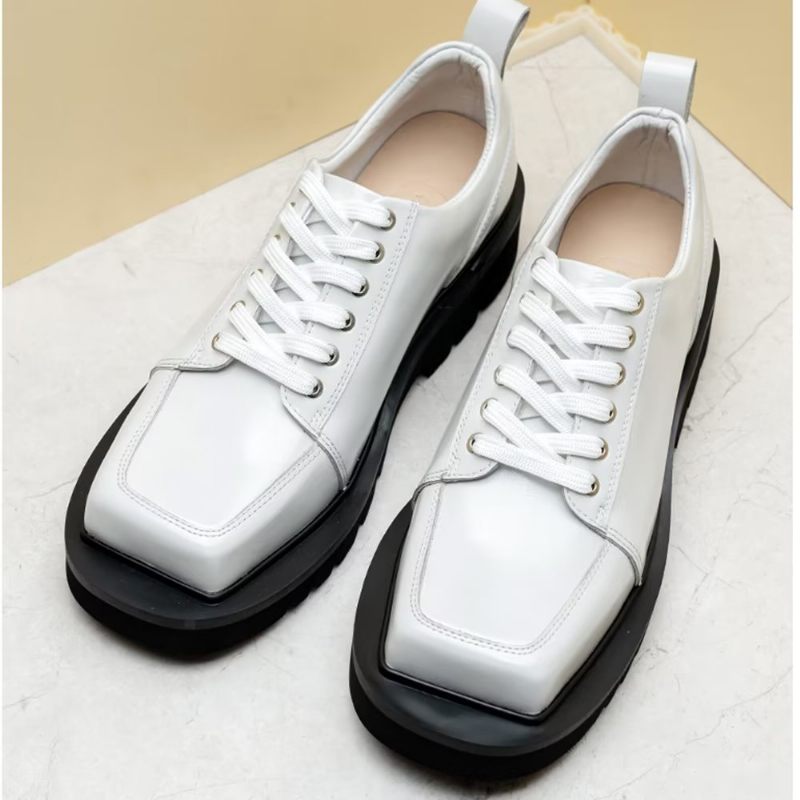 Sapatos Casuais Masculinos Couro Luxo Moda Casual - Branco
