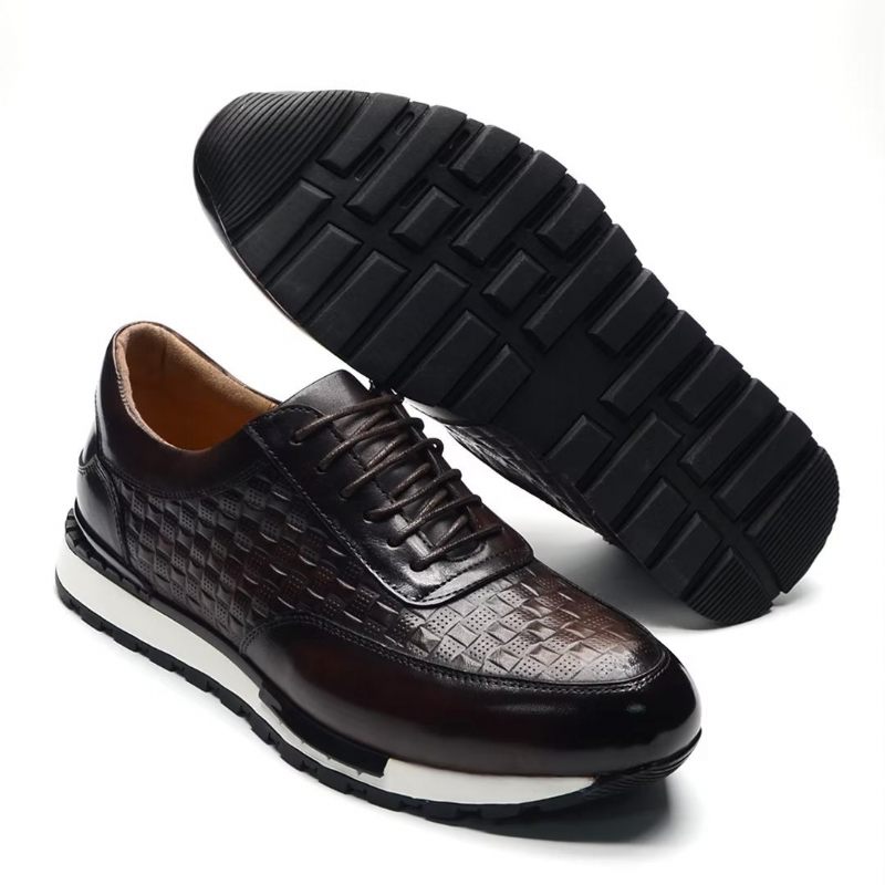 Sapatos Casuais Masculinos Metropolitan Luxury Casual Couro - Café