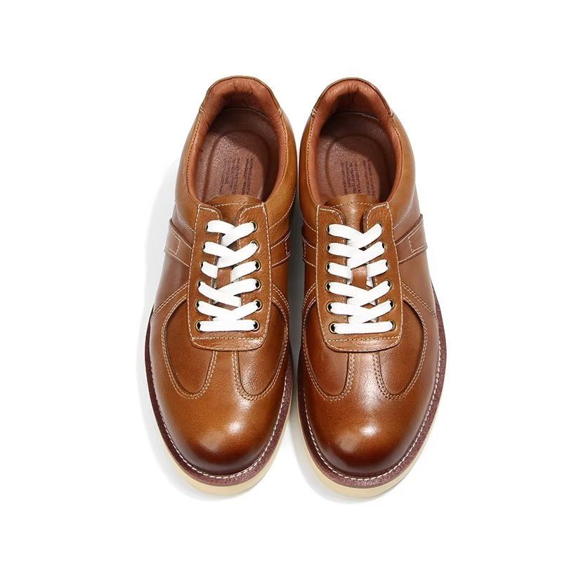 Sapatos Casuais Masculinos Modernos Tênis Da Moda Cano Alto - Marrom