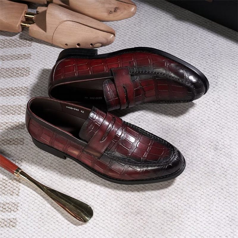 Sapatos Formais Masculinos Calçados Profissionais Luxo Sem Cadarço - Marrom