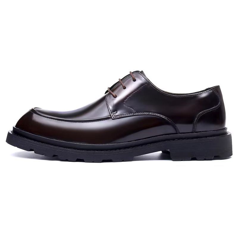 Sapatos Formais Masculinos Com Cadarço Derbies - Café