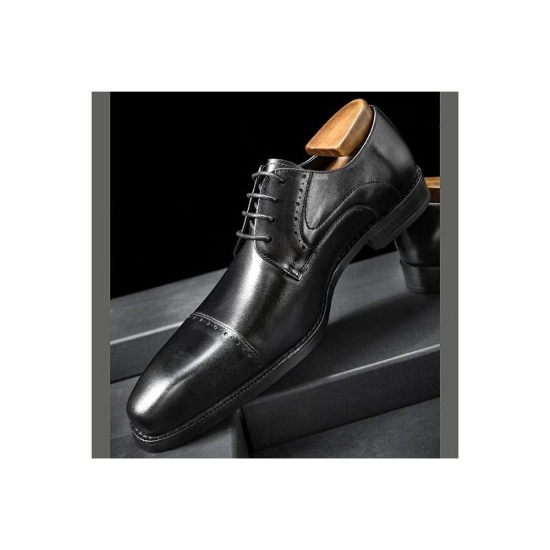Sapatos Formais Masculinos Com Cadarço Exótico E Casamento - Preto