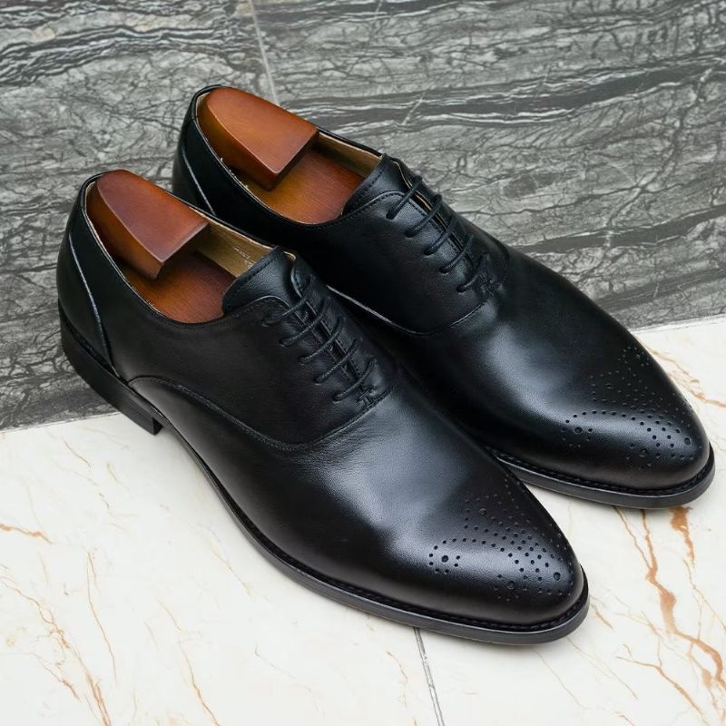 Sapatos Formais Masculinos Couro Requintado - Preto