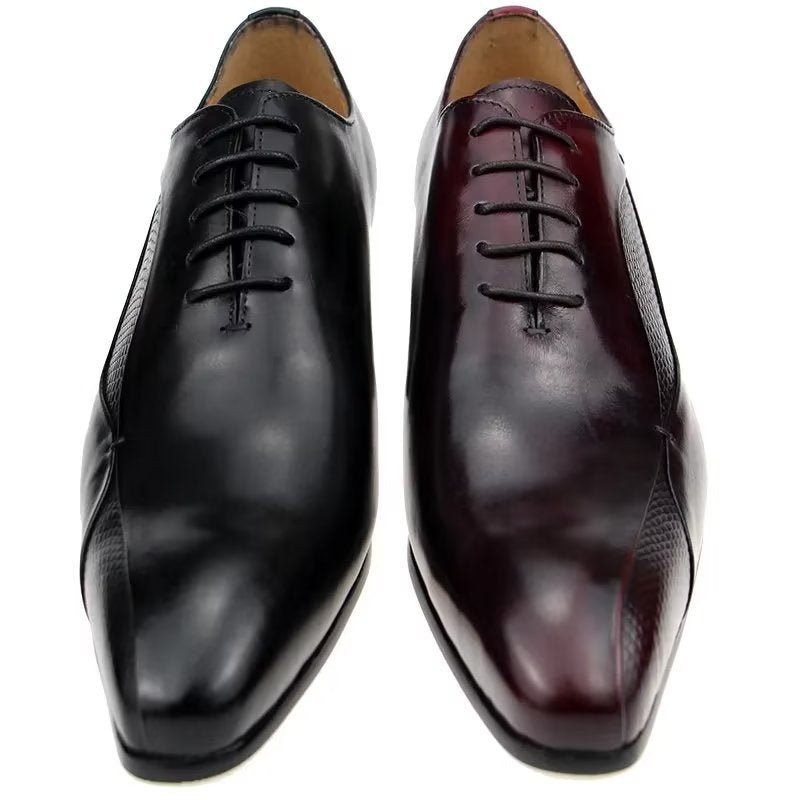 Sapatos Formais Masculinos Elegantes Brogue Nupcial Oxford Couro - Vermelho