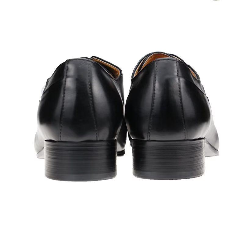 Sapatos Formais Masculinos Elegantes Brogue Nupcial Oxford Couro - Preto