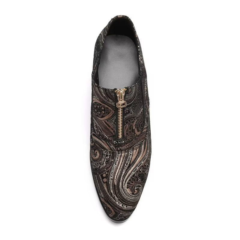 Sapatos Formais Masculinos Elegantes Sociais Bico Fino - Café