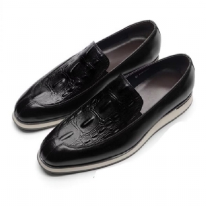 Sapatos Formais Masculinos Elegantes Vestido Couro Sem Cadarço