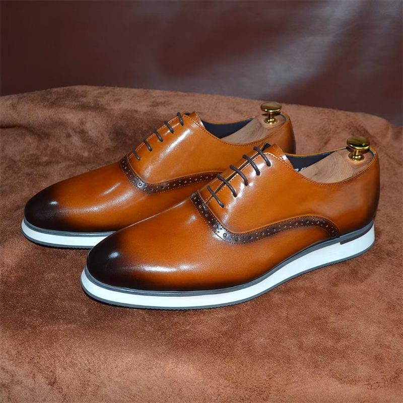Sapatos Formais Masculinos Estilo Executivo Slip-on - Marrom