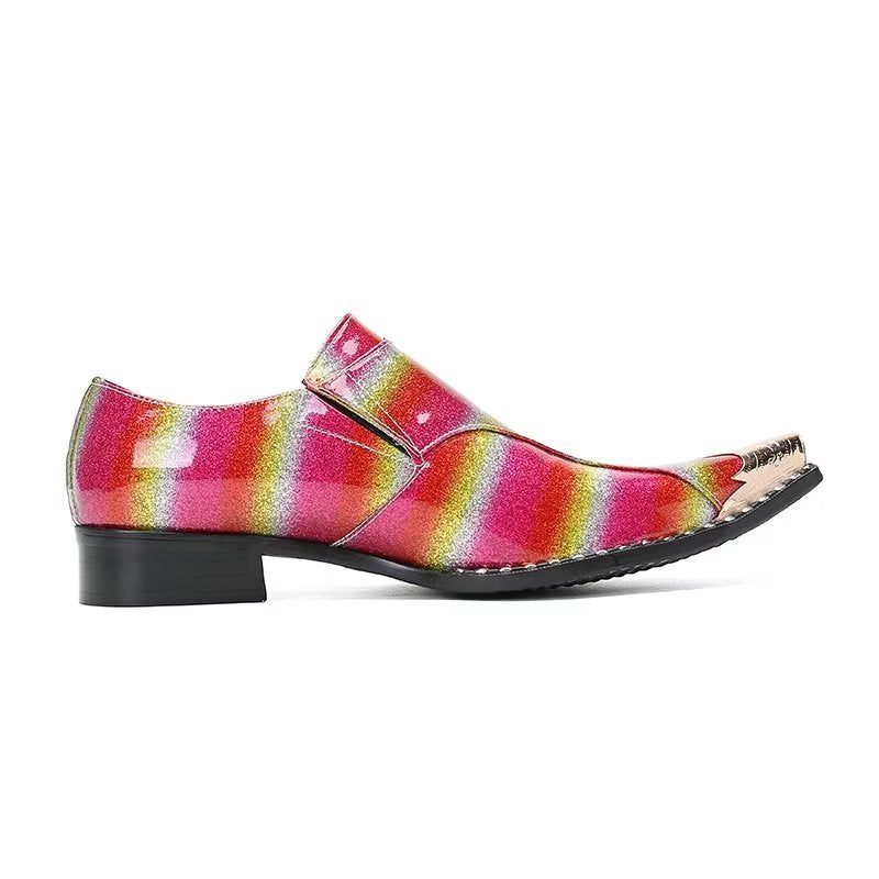 Sapatos Formais Masculinos Exóticos Monkstrap Sociais Inteligentes - Multicolorido