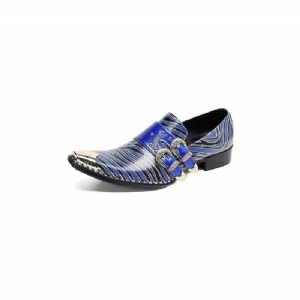 Sapatos Formais Masculinos Luxo Couro Exótico Bico Quadrado Monkstraps