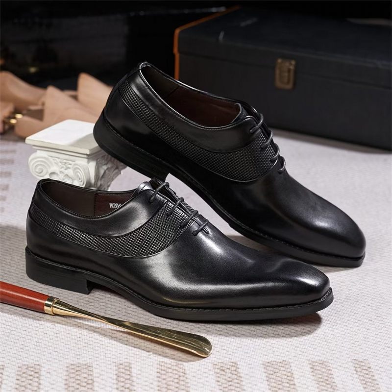 Sapatos Formais Masculinos Luxo Para Vestido Corporativo - Preto