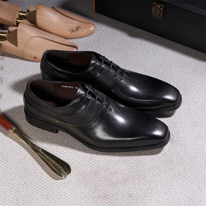 Sapatos Formais Masculinos Luxo Para Vestido Corporativo - Preto