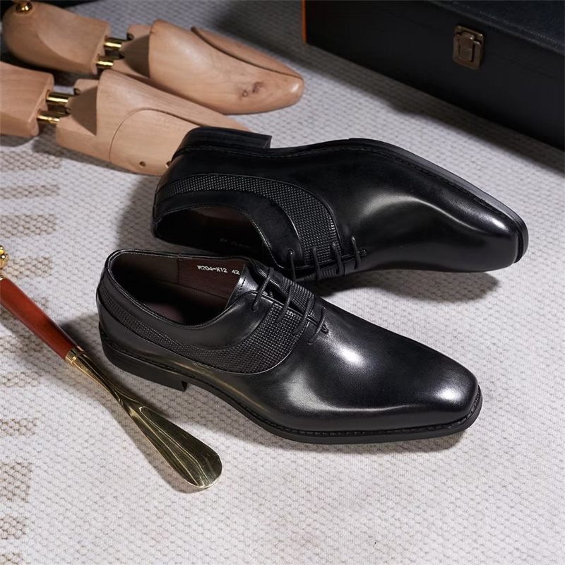 Sapatos Formais Masculinos Luxo Para Vestido Corporativo - Preto