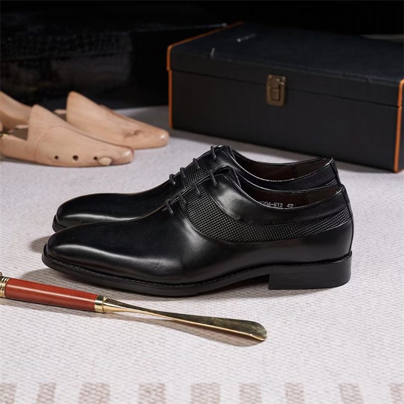Sapatos Formais Masculinos Luxo Para Vestido Corporativo - Preto