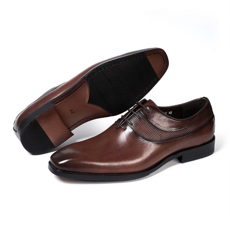 Sapatos Formais Masculinos Luxo Para Vestido Corporativo - Marrom