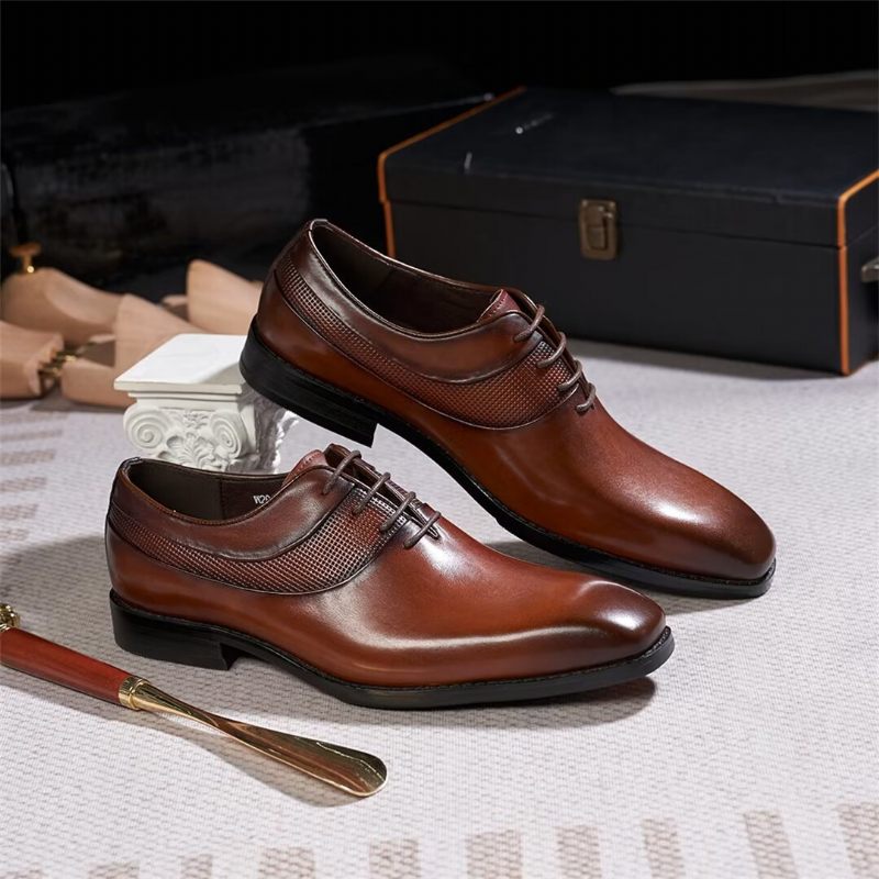 Sapatos Formais Masculinos Luxo Para Vestido Corporativo - Marrom