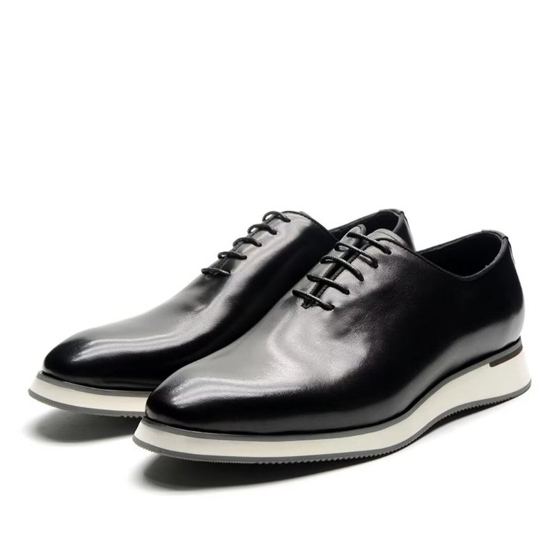 Sapatos Formais Masculinos Sociais Couro Clássico Refinado - Preto