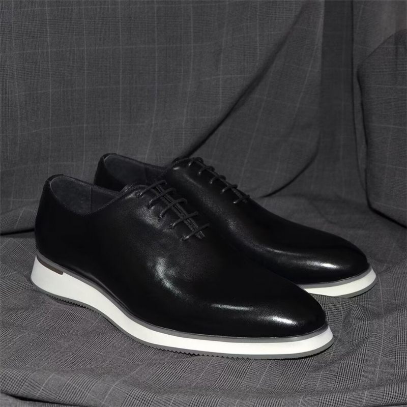 Sapatos Formais Masculinos Sociais Couro Clássico Refinado - Preto