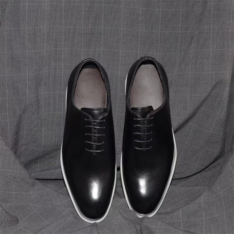 Sapatos Formais Masculinos Sociais Couro Clássico Refinado - Preto