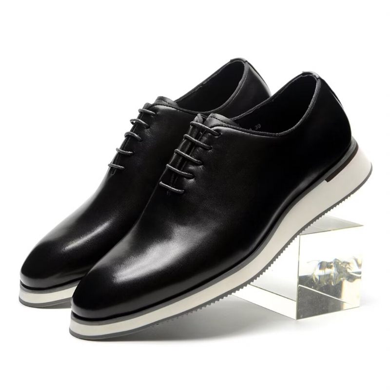 Sapatos Formais Masculinos Sociais Couro Clássico Refinado - Preto