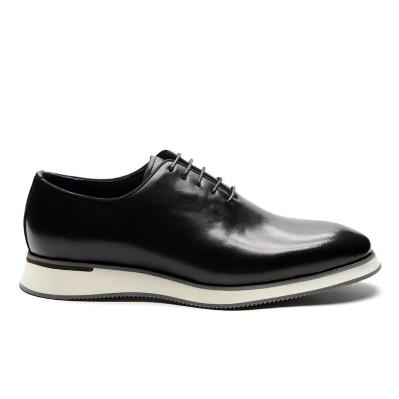 Sapatos Formais Masculinos Sociais Couro Clássico Refinado - Preto