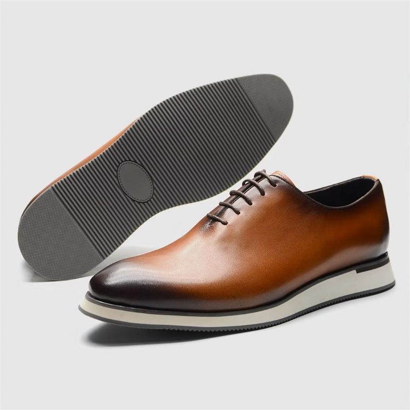 Sapatos Formais Masculinos Sociais Couro Clássico Refinado - Marrom