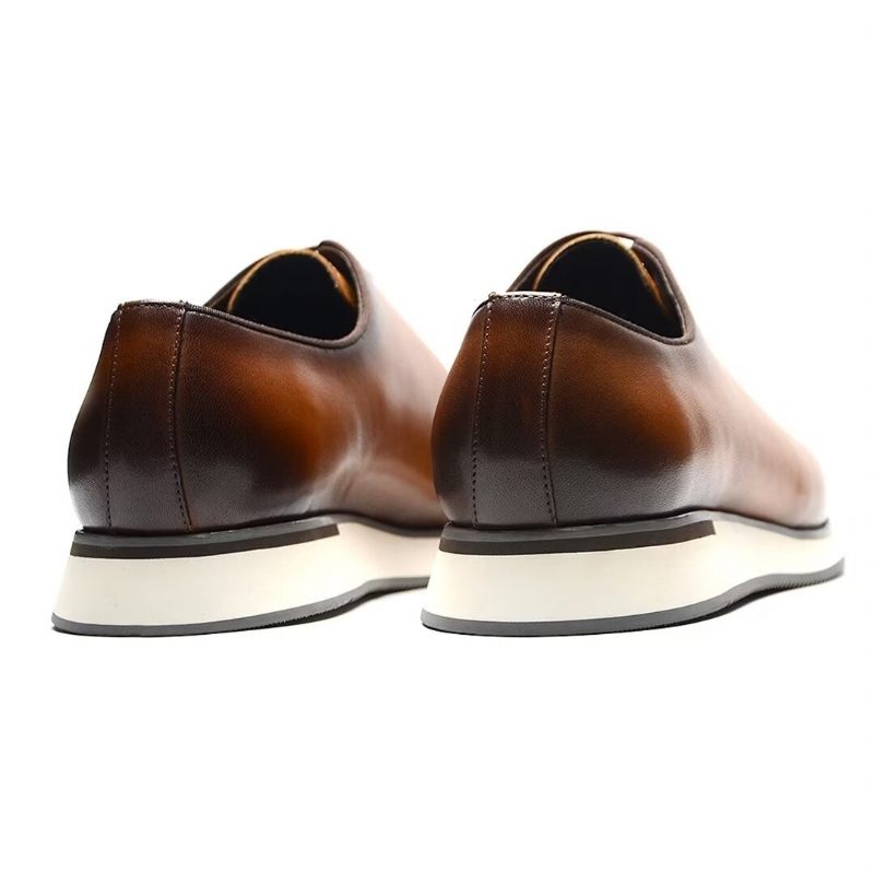Sapatos Formais Masculinos Sociais Couro Clássico Refinado - Marrom