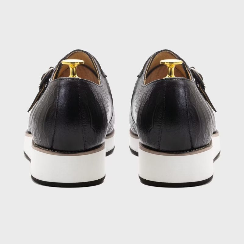 Sapatos Formais Masculinos Sofisticados Sociais Monkstrap - Preto