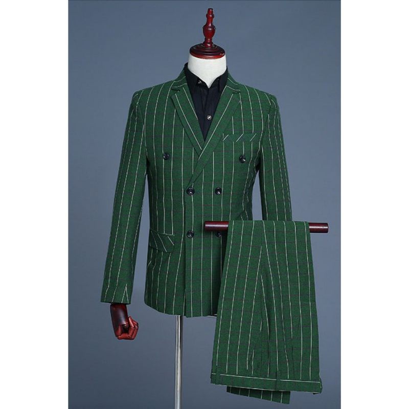 Ternos Masculinos Com Mistura Chique Cano Alto - Verde